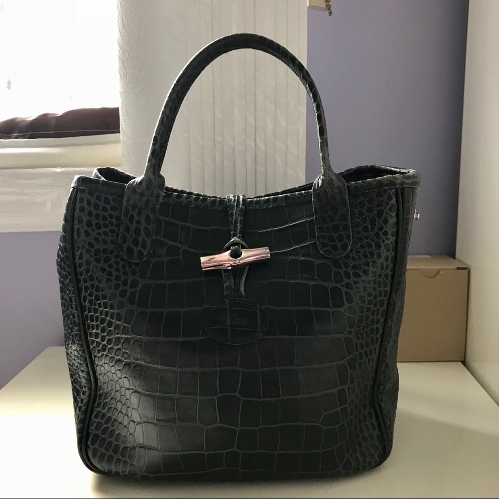 Longchamp mini Roseau in forest green